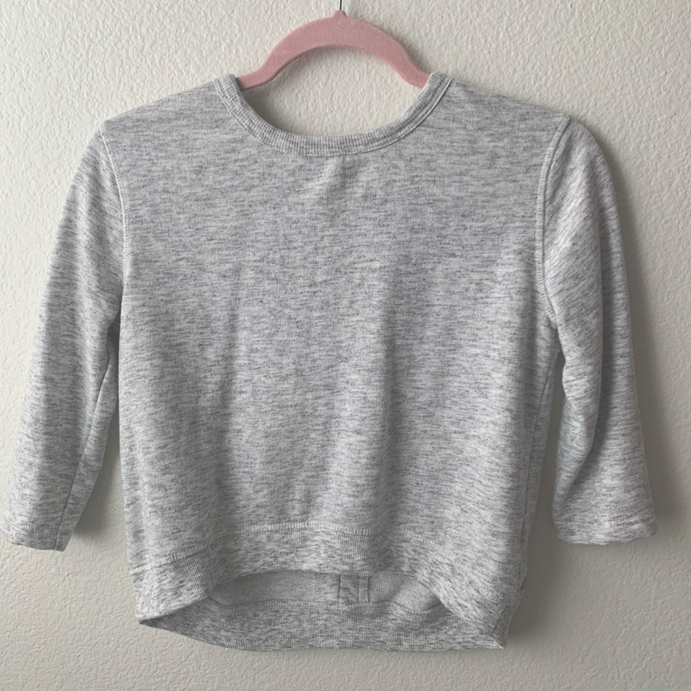 NWOT Zella Girl grey crop top SZ XL